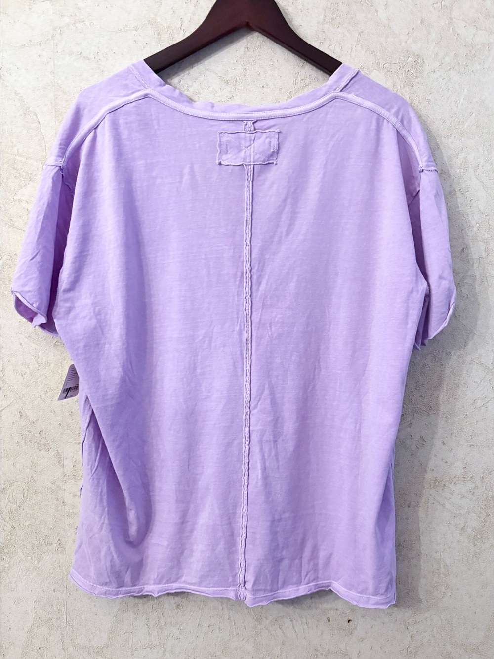 We The Free Lavender V-Neck Nina Short Sleeve Tee - Picture 4 of 7